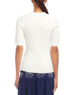 Short Sleeve Ribbed Cardigan