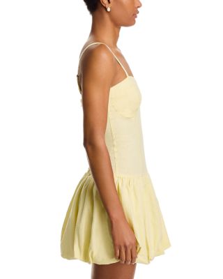 Yellow Linen Blend Bubble Dress