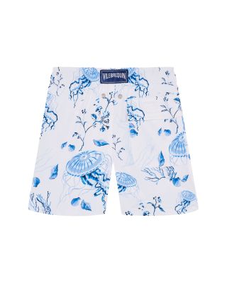Boys' Medusa & Shells Stretch 4.5" Swim Trunks - Little Kid, Big Kid