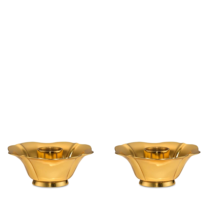 Aerin Olivia Taper Candleholders, Set Of 2 In Gold