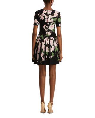 Cherry Blossom Jacquard Knit Dress