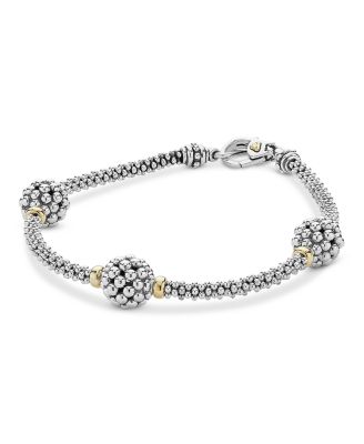 Sterling Silver Bracelet with Caviar Stations