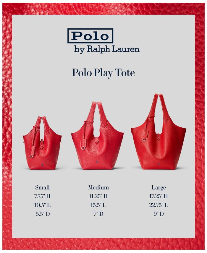 Polo Play Medium Leather Tote
