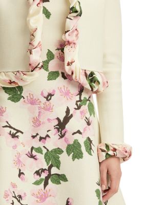 Cherry Blossom Bubble Twist Trim Cardigan