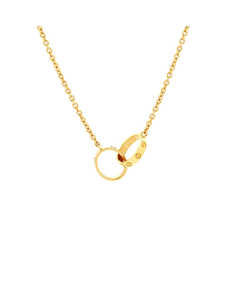 Pre-owned Pre-owned Cartier Cartier Love Interlocking Necklace 18k Gold