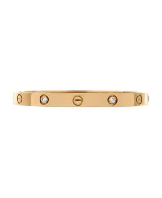 Pre-Owned Cartier Love 4 Diamond Bracelet 18K Gold with Diamonds