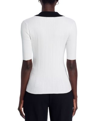 Contrast Collar Sweater