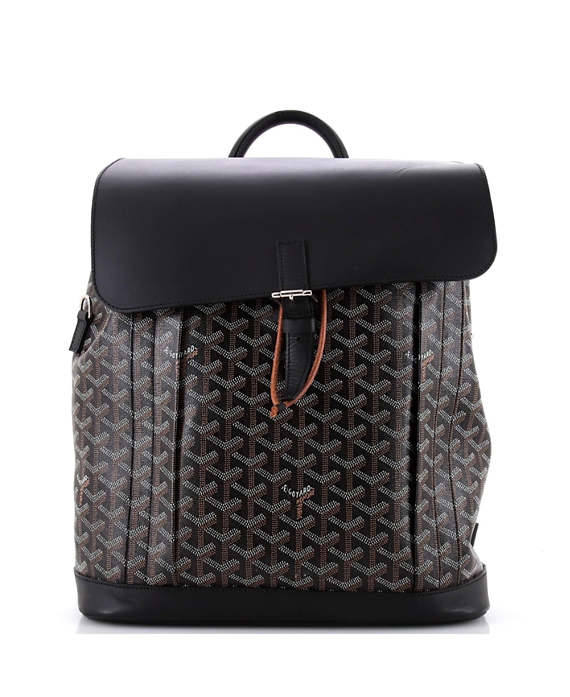 Pre-owned Pre-owned Goyard Goyard Mm Alpin Backpack Coated Canvas In Black
