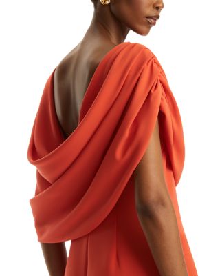 Draped Shoulder Georgette Caftan