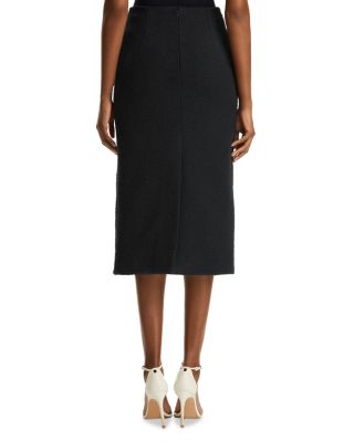 Tweed Embroidered Cutout Skirt