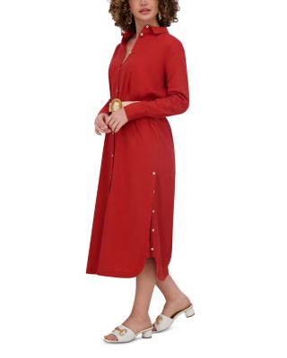 Linen Blend Shirt Dress