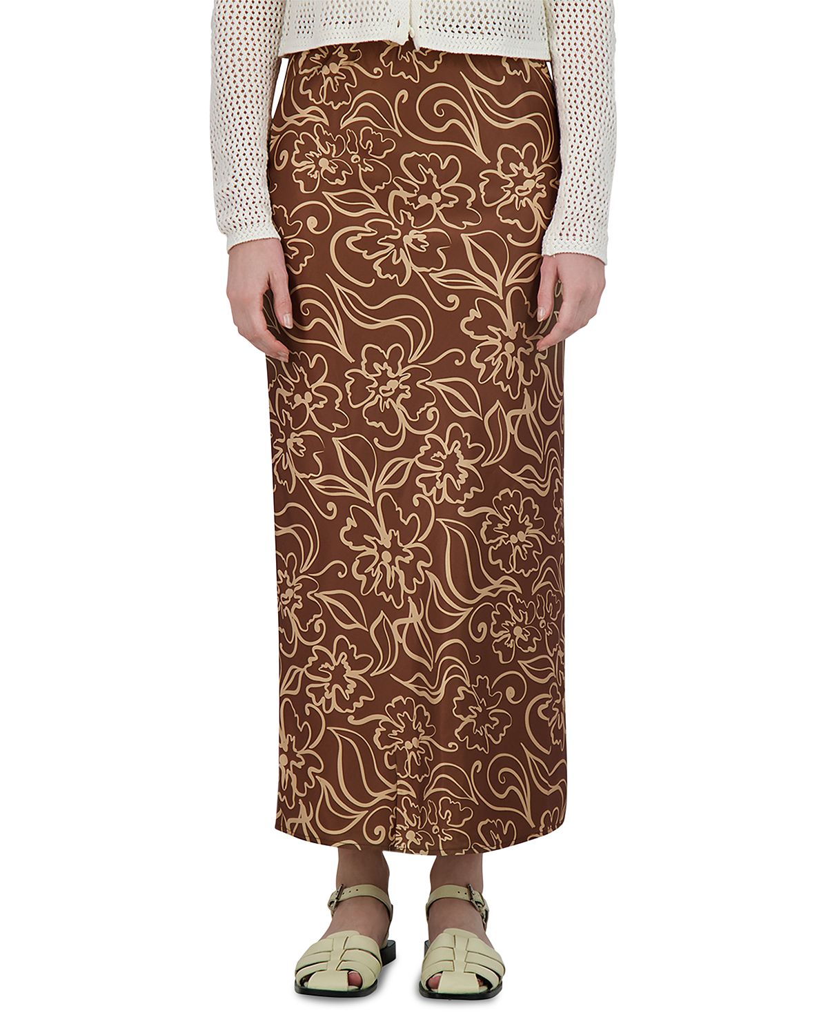 Point Satin Slip Skirt
