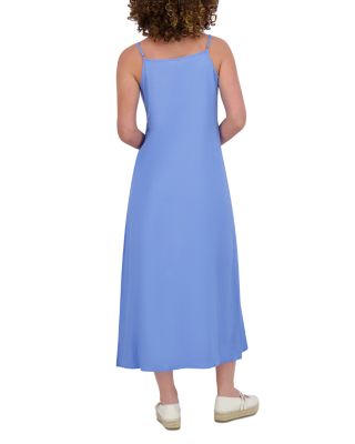 Linen Blend A Line Slip Dress