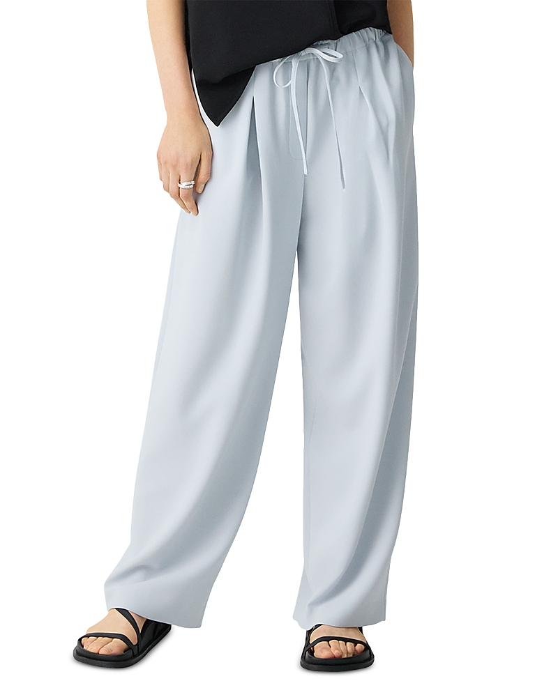 Theory Pleated Drawstring Pants In Pearl Blue