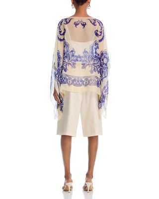 Silk Poncho Top