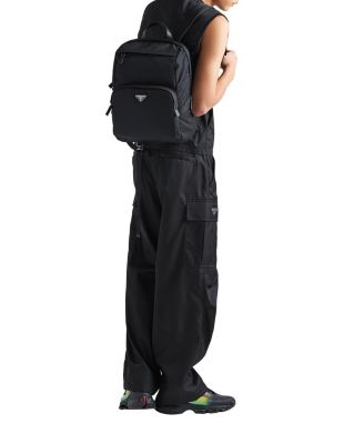 Re-Nylon and Saffiano Leather Backpack