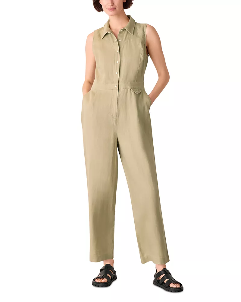 Whistles Ellis Western Linen Jumpsuit