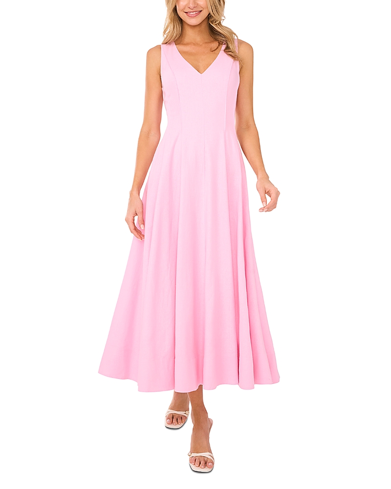 Shop Ted Baker Sleeveless V Neck Pleated Maxi Dress