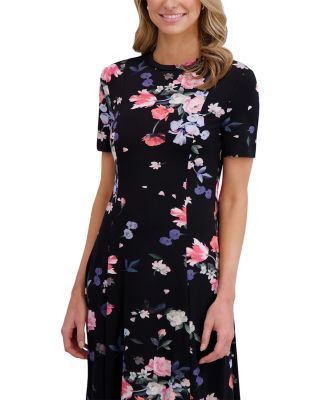 Floral Jersey Midi Dress