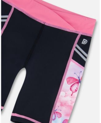Girls' Printed Athletic Biker Butterflies Short - Big Kid