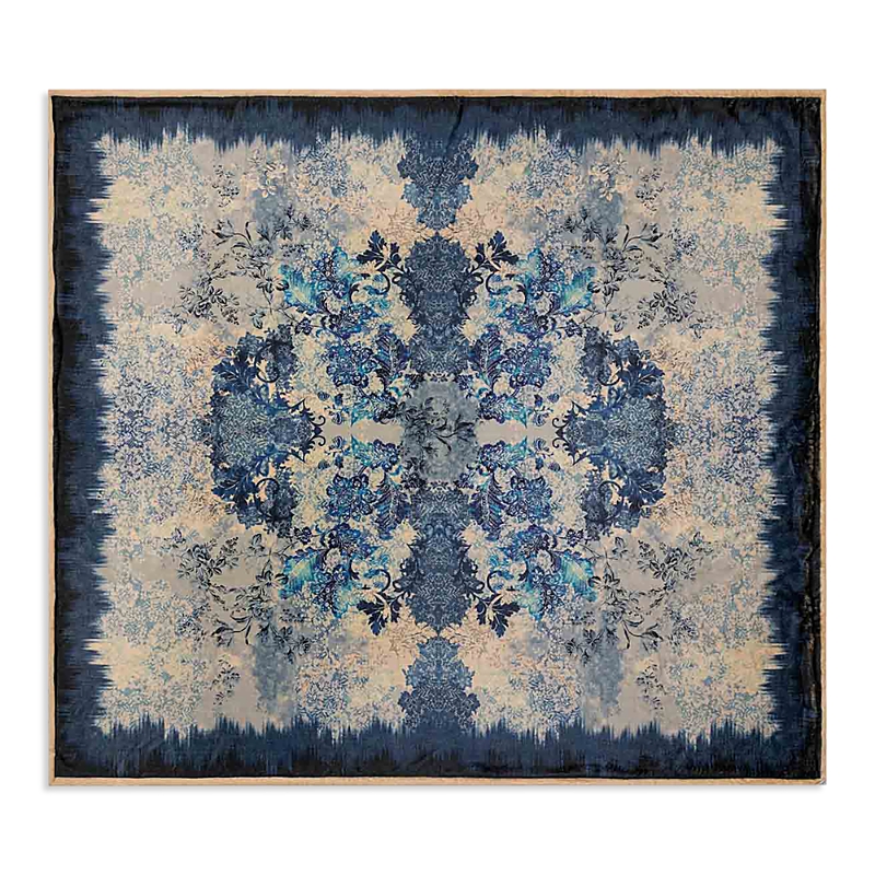 Johnny Was Laurel Canyon Demin Lace Reversible Cozy Blanket