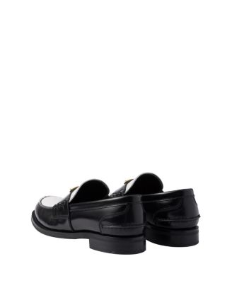  Women's Two-Tone Brushed Leather Loafers