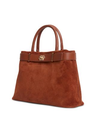 Roan Suede Top Handle Tote