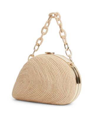 Bridget Raffia Oyster Shell Clutch