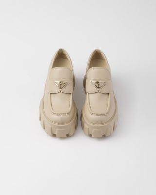  Women's Brushed Leather Monolith Loafers