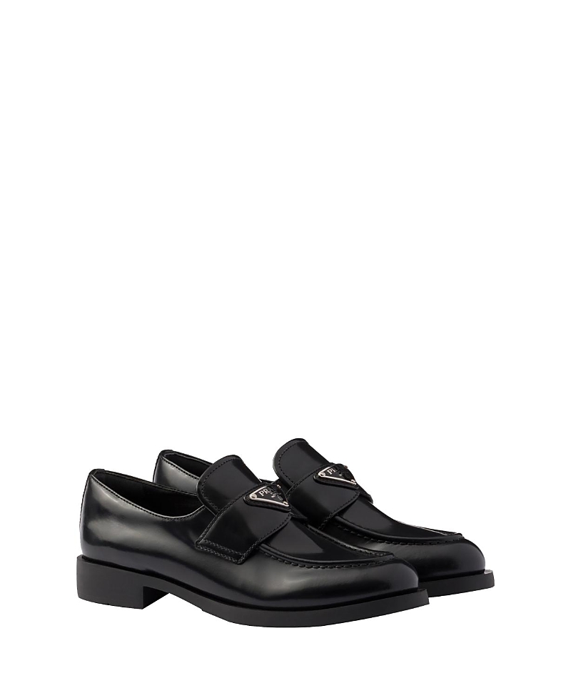Prada Women's Brushed Leather Loafers