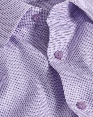 Trim Fit Geometric Dobby Dress Shirt