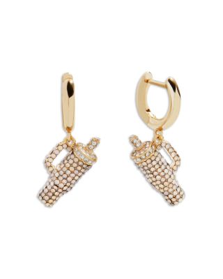 Travel Essentials Pav&eacute; Hoop & Stud Earrings, Set of 2