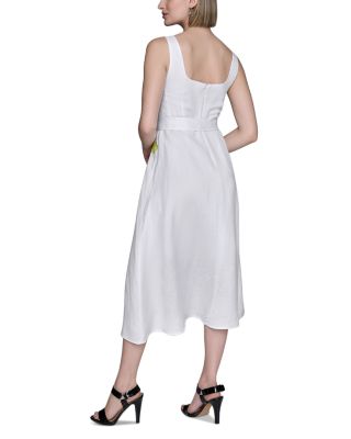 Placed Floral Print Dress