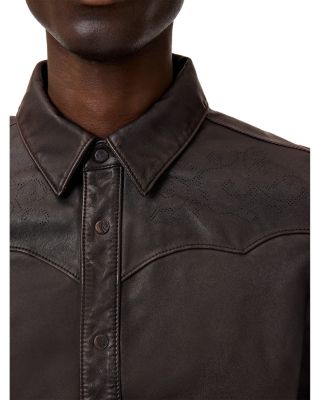 Samuel Regular Fit Western Leather Shirt 