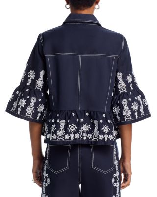 Mazie Eyelet Mandie Denim Jacket