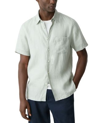 Theory - Irving Short-Sleeve Shirt in Relaxed Linen