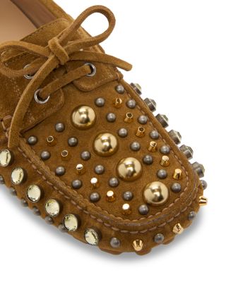 Women&#39;s Embellished Moccasin Loafer Flats