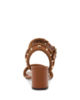 Women&#39;s Rockstud Leather Sandals