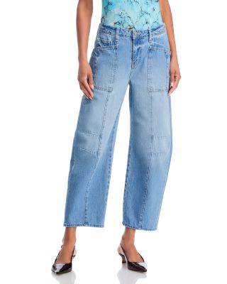 Cody Rodeo High Rise Cropped Barrel Jeans in Cristo 