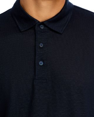 x David Beckham Parris Short Sleeve Linen Polo Shirt