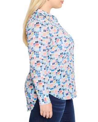 Plus Portofino Printed Boyfriend Shirt