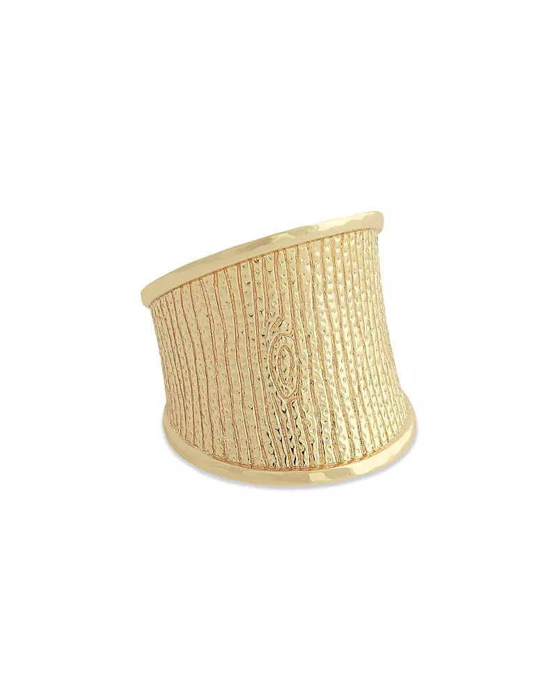Anabel Aram Enchanted Forest 18K Yellow Gold Plated Bark Ring
