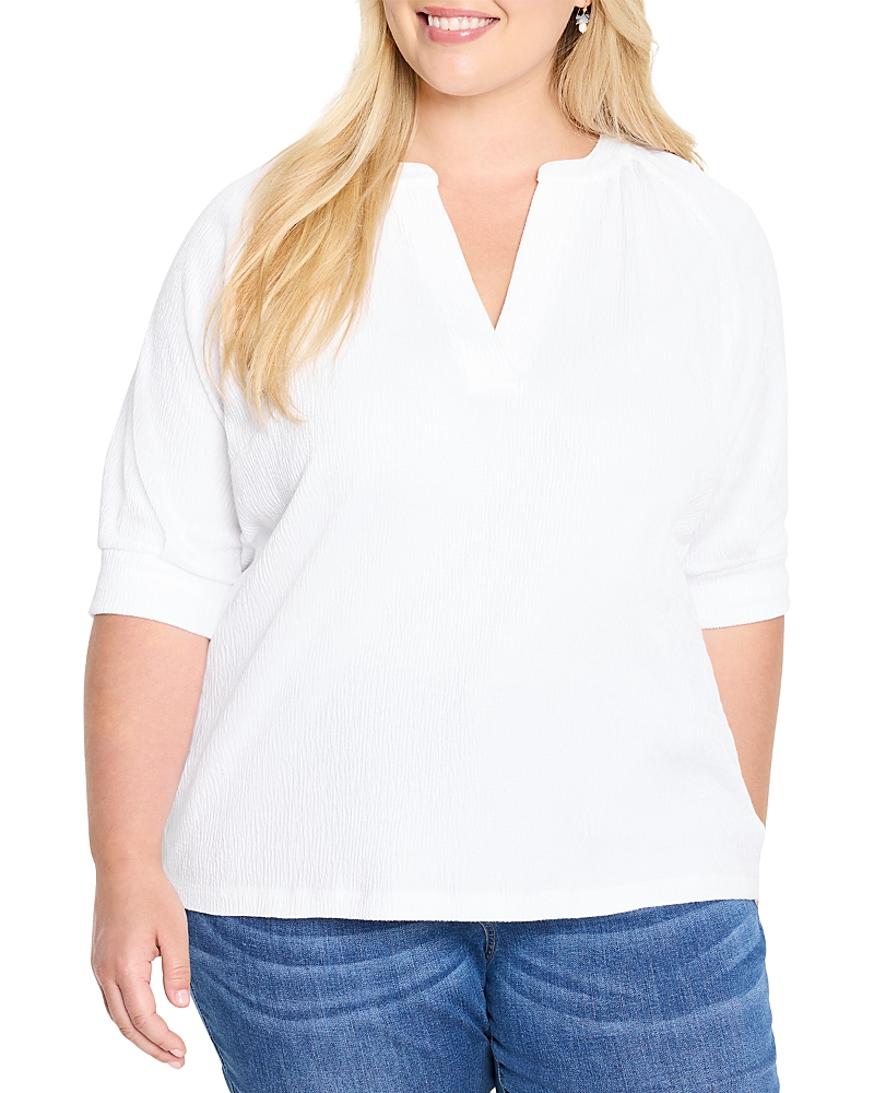 Nic+Zoe Plus Crinkle Knit Cafe Top