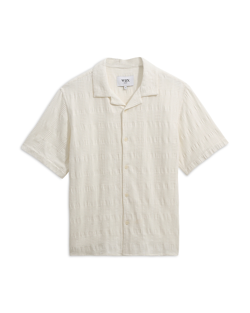 Wax London Didcot Short Sleeve Seersucker Shirt In White