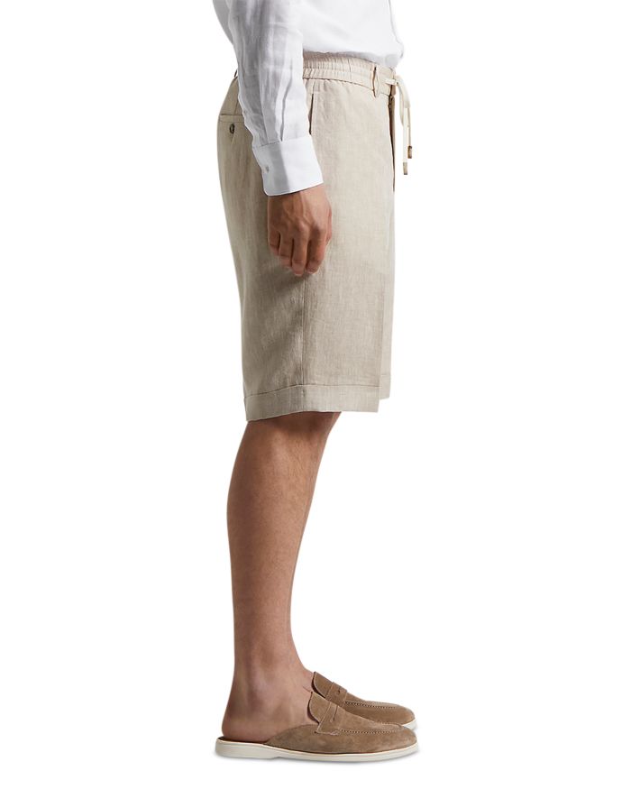 Linen Drawstring Bermuda Shorts