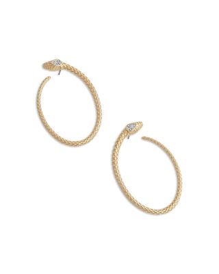 Crystal Serpent Hoop Earrings