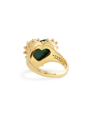 Malachite Heart Ring