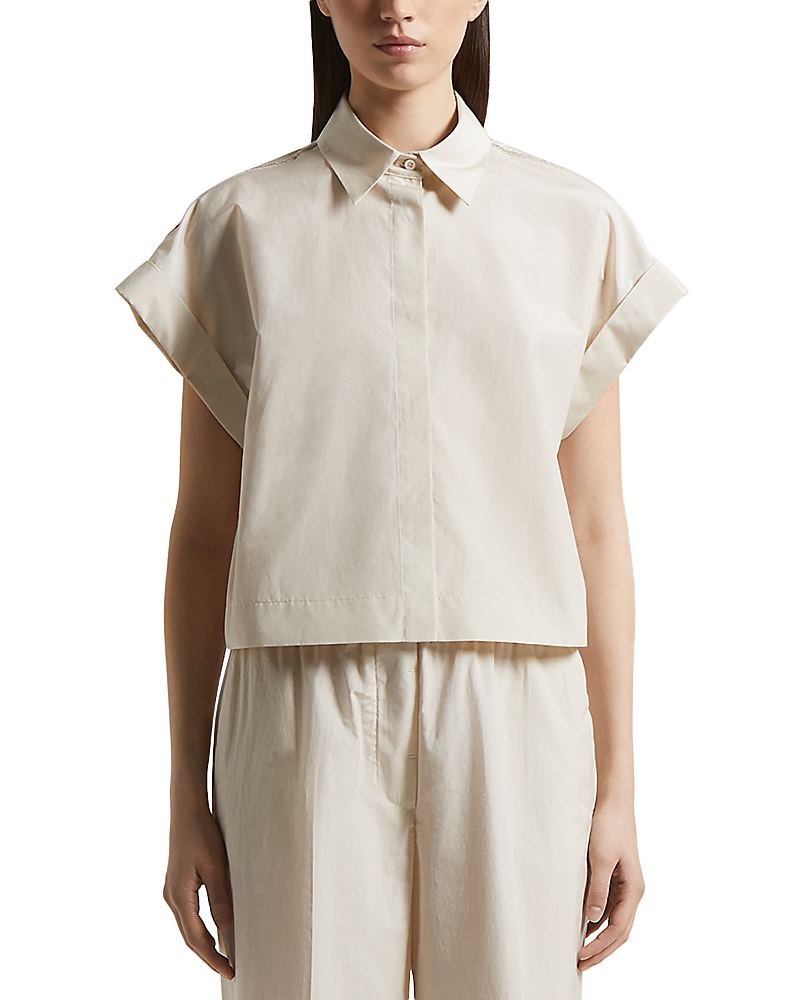 Peserico Short Sleeve Hidden Placket Blouse