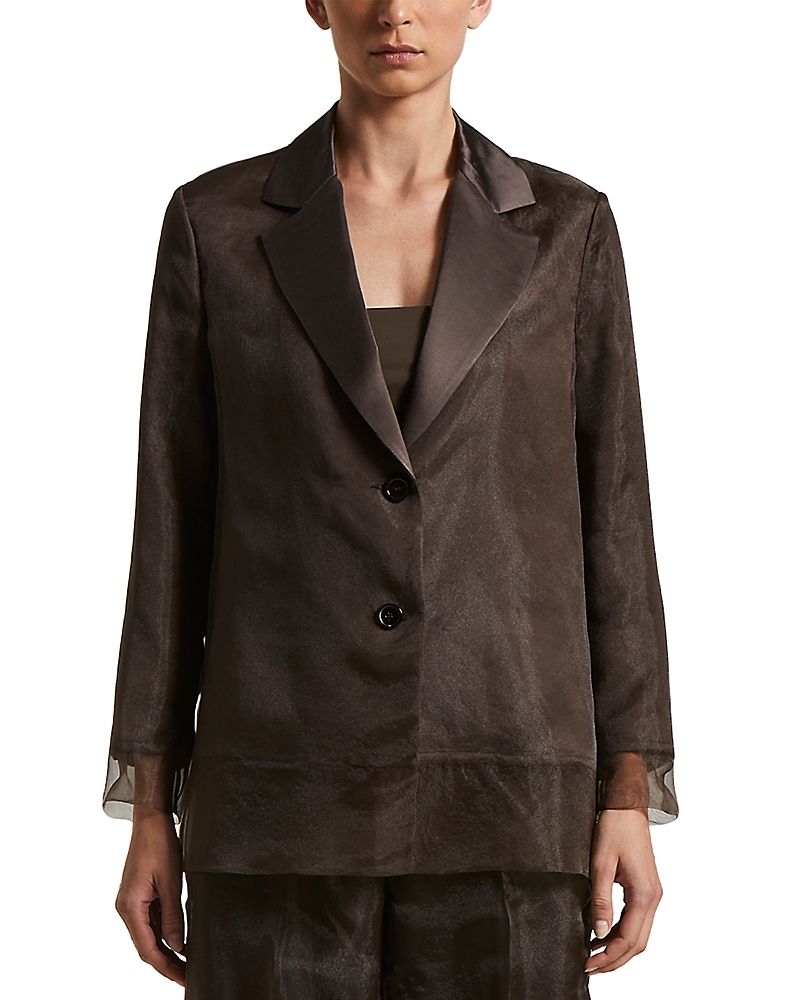 Peserico Single Breasted Mesh Overlay Jacket