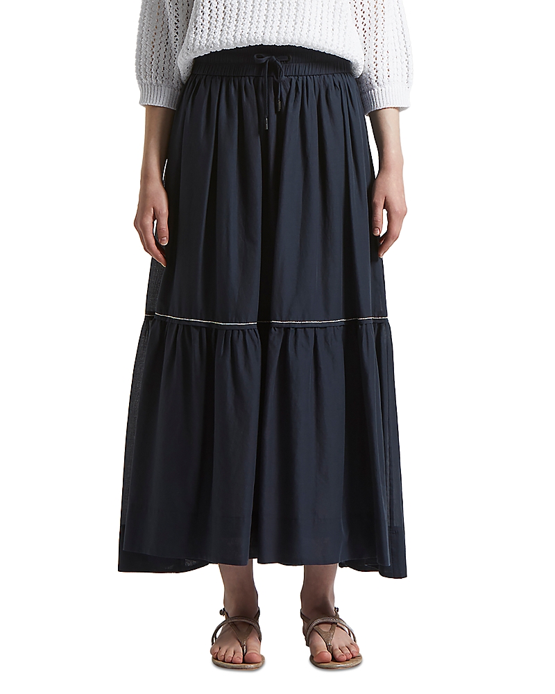 Shop Peserico Flared Maxi Skirt